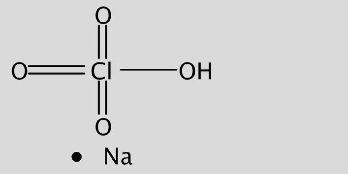 Strukturformel von Natriumperchlorat