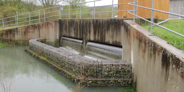 Auf diesem Bild ist eine Regenwassereinleitung zu sehen