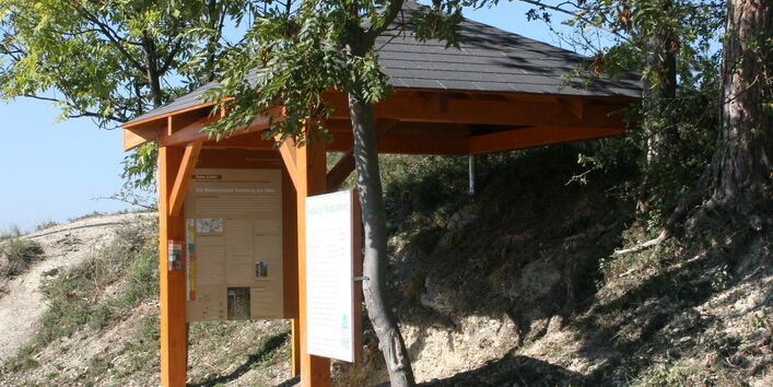 Die überdachte Bodenstation an der Station Homburg