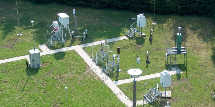 Staub- und Niederschlagssammler Messfeld - Messstation Schmücke Thüringer Wald