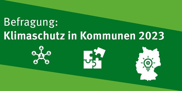 Icons symbolisieren: Einzelaktivitäten der Kommunen setzen sich zum deutschlandweiten kommunalen Klimaschutz zusammen.