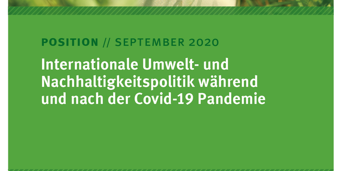 Titelseite des Positionspapieres mit dem Foto einer Weltkugel und dem Logo des Umweltbundesamtes