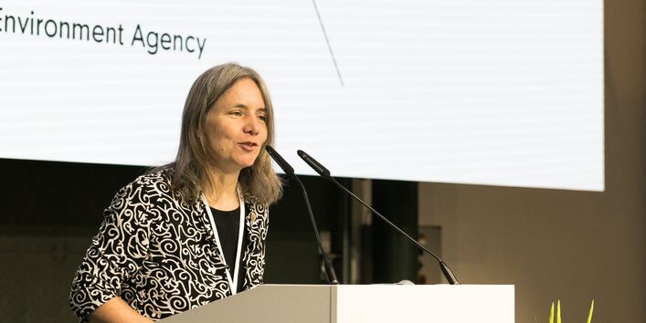 Dr. Bettina Rechenberg from the UBA gives her welcoming speech