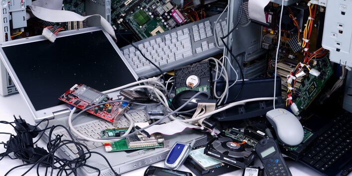 used electrical and electronic equipment like computers and mobile phones