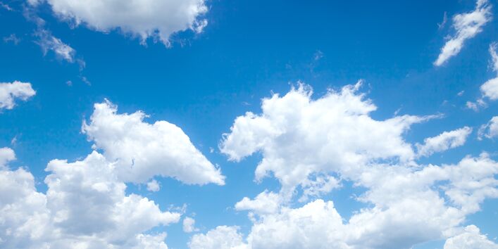 blue sky and white clouds