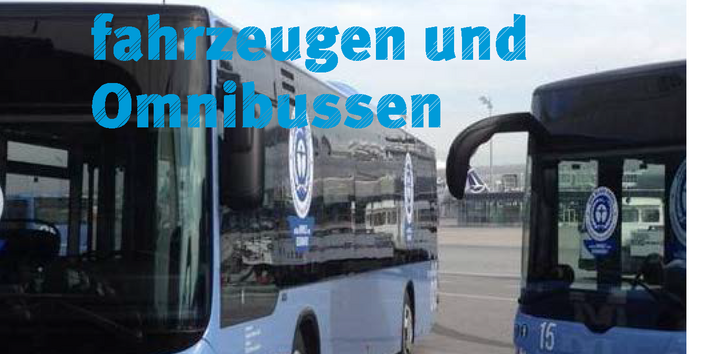 Cover der Broschüre "Leitfaden zur umweltfreundlichen öffentlichen Beschaffung von Kommunalfahrzeugen und Omnibussen" mit einem Foto von zwei Bussen mit einem Aufkleber mit dem Umweltzeichen "Blauer Engel". Unten des Logo des Umweltbundesamtes
