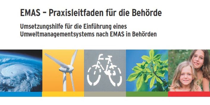 Titelblatt der Publiaktion "EMAS-Praxisleitfaden für die Behörde"