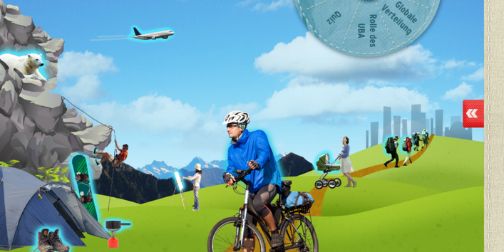 Startbildschirm der App „PFC-Planet“ des Umweltbundesamts