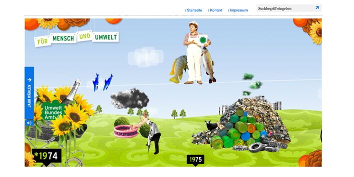 Startseite der Website "Für Mensch und Umwelt"