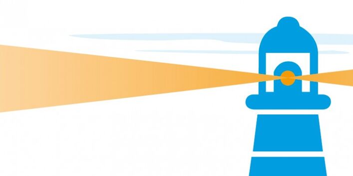 Grafische Darstelllung eines Leuchtturms