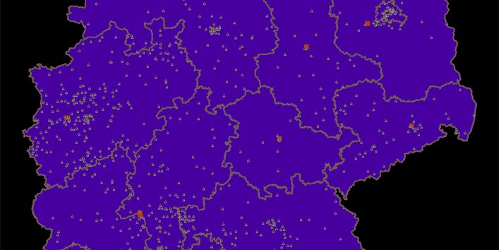 Eine Karte zeigt die Standorte der Bibliotheken, bei denen Sie das Energiesparpaket ausleihen können.