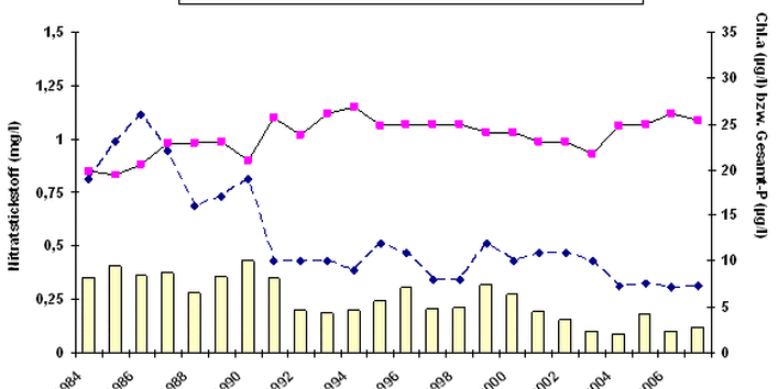 Zustand des Ammersees: Chlorophyl, Phosphor, Nitratstickstoff