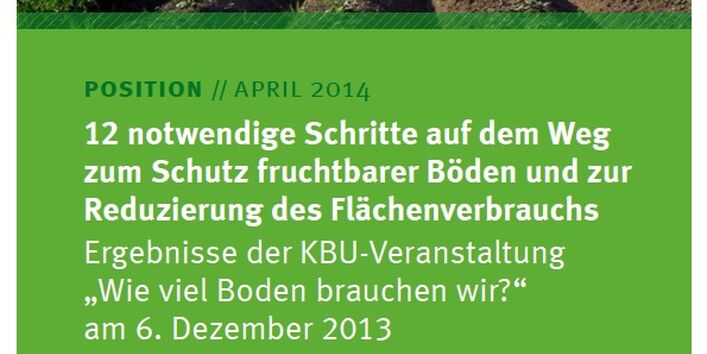 Cover 12 notwendige Schritte auf dem Weg zum Schutz fruchtbarer Böden