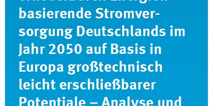 Cover Climate Change 27/2014 Vollständig auf erneuerbaren Energien basierende Stromversorgung Deutschlands im Jahr 2050 auf Basis in Europa großtechnisch leicht erschließbarer Potentiale – Analyse und Bewertung anhand von Studien 