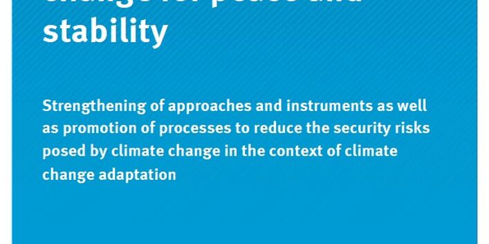 Cover Climate Change 18/2013 "Adaption to climate change for peace and stability