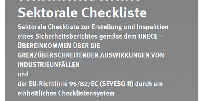 Cover Dokumentationen 88/2015 Checklistensystem für Sicherheitsberichte - Sektorale Checkliste