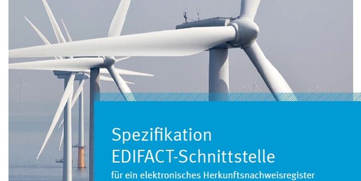 Cover Spezifikation EDIFACT-Schnittstelle für ein elektronisches Herkunftsnachweisregister für Strom aus erneuerbaren Energien