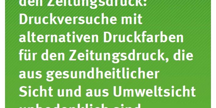 Cover 08/2014 Innovative Techniken für den Zeitungsdruck: Druckversuche mit alternativen Druckfarben für den Zeitungsdruck, die aus gesundheitlicher Sicht und aus Umweltsicht unbedenklich sind