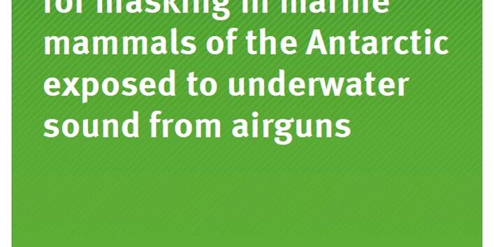 Cover Texte 16/2014 Assessment of potential for masking in marine mammals of the Antarctic exposed to underwater sound from airguns