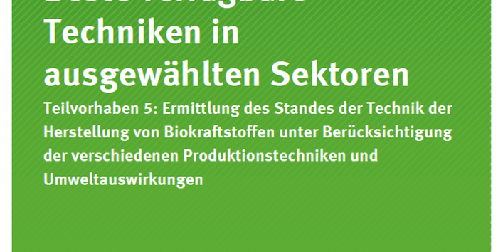 Cover Texte 20/2016 Innovative Techniken: Beste verfügbare Techniken in ausgewählten Sektoren Teilvorhaben 5