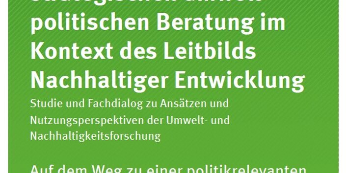 Cover Texte 52/2014 Verbesserung der strategischen umweltpolitischen Beratung im Kontext des Leitbilds Nachhaltiger Entwicklung