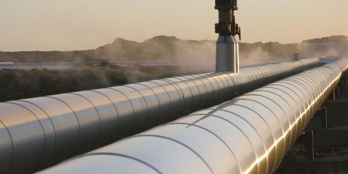  gas pipeline with valve