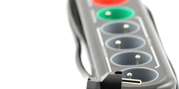 Foto einer Steckdosenleiste