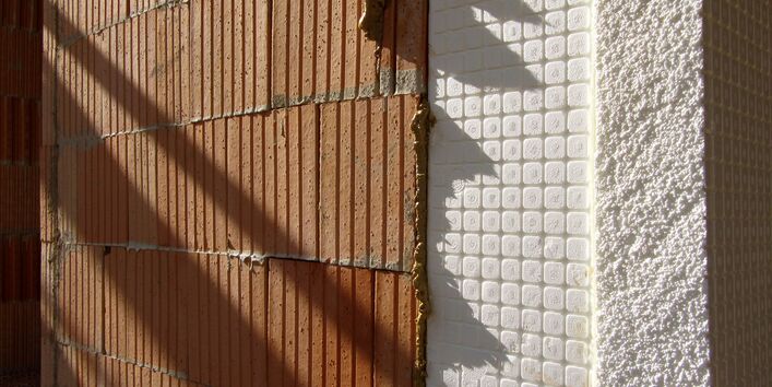 Nahaufnahme von Gebäudedichtung.