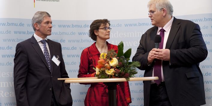 Preisträger beim Tischgespräch