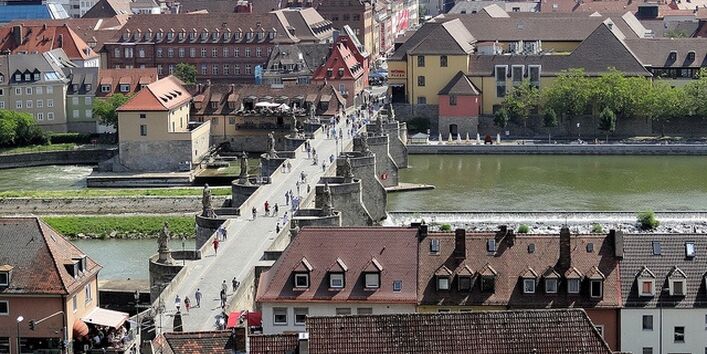 Luftaufnahme der Altstadt Würzburg