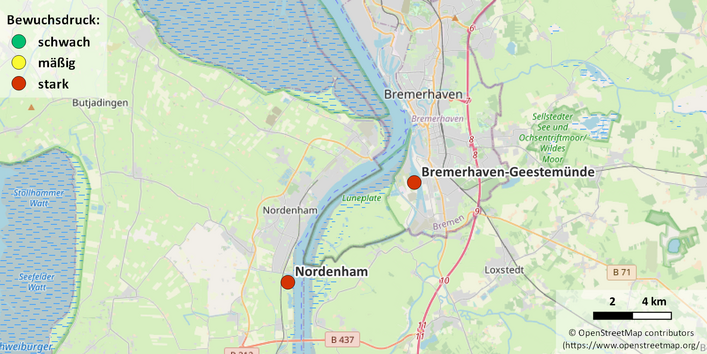 Kartenausschnitt Bremerhaven