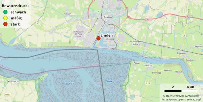 Kartenausschnitt Emden