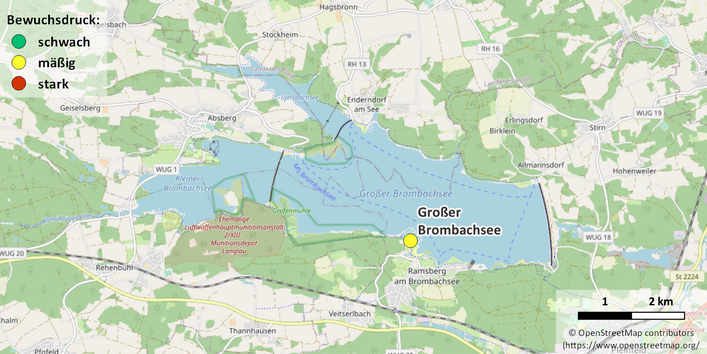 Kartenausschnitt Großer Brombachsee