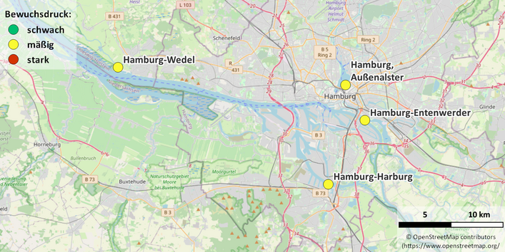 Kartenausschnitt Hamburg