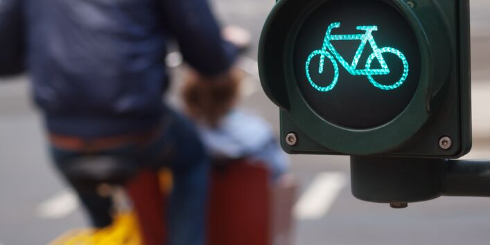 Eine Fahrradampel