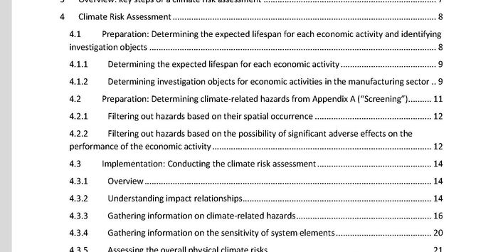Erste Seite mit Inhaltsverzeichnis
