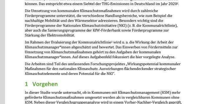 Erste Seite mit Text