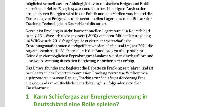 Erste Seite mit Text