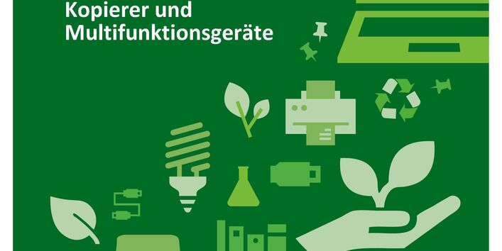 grüne Icons von Büromaterialien