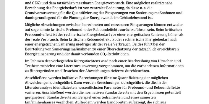 Erste Seite mit Text