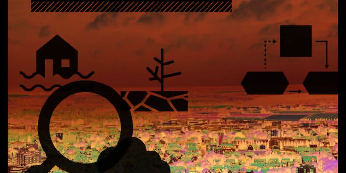 Blick über eine Stadt