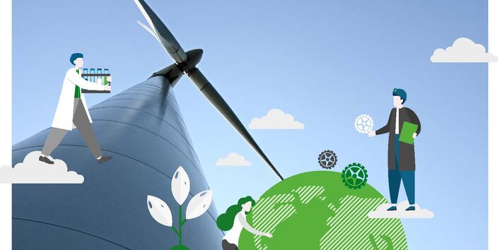 wind turbine from below