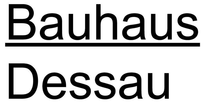 Schriftzug Stiftung Bauhaus Dessau