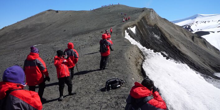 Tourists on the mountain