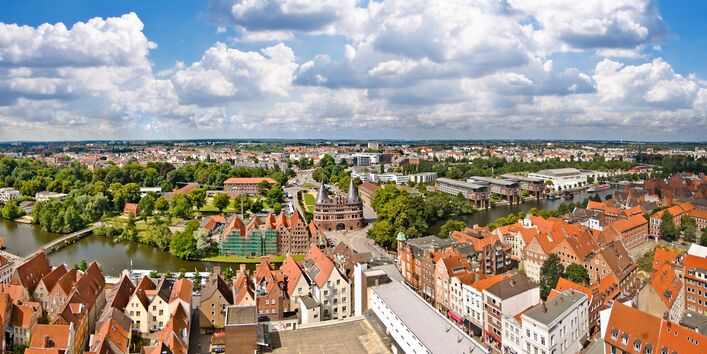 Stadtansicht von Lübeck