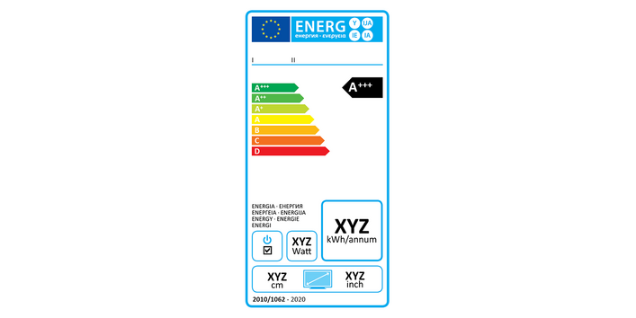 EU-Energielabel für Fernsehgeräte