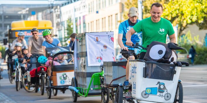 Fahrradfahren in Chemnitz im Edgar