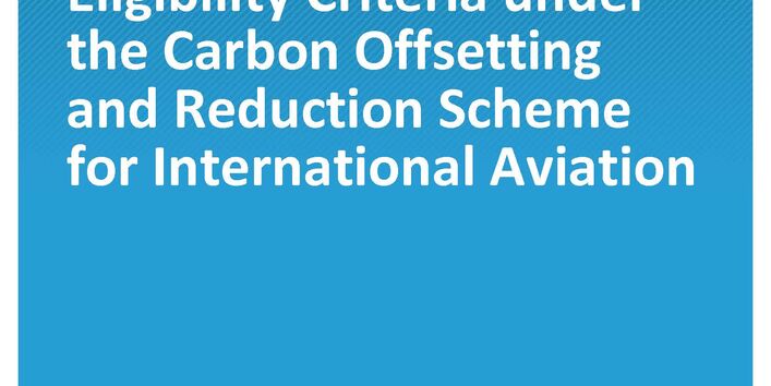 Cover of publication Climate Change 36/2020 Options for Improving the Emission Unit Eligibility Criteria under the Carbon Offsetting and Reduction Scheme for International Aviation