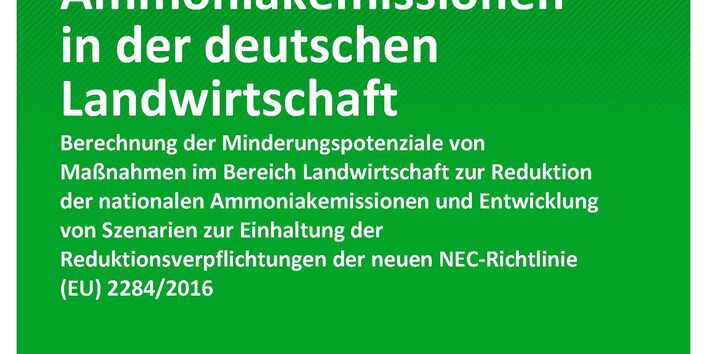 Cover der Publikation TEXTE 221/2020 Potenziale zur Minderung der Ammoniakemissionen in der deutschen Landwirtschaft