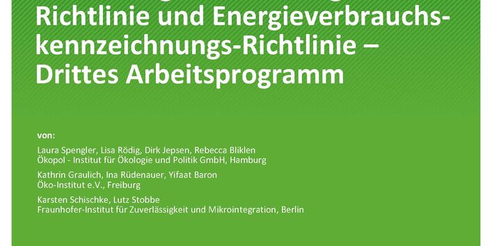 Cover der Publikation TEXET 19/2021 Wissenschaftliche Begleitung der Umsetzung der Ökodesign-Richtlinie und Energieverbrauchskennzeichnungs-Richtlinie – Drittes Arbeitsprogramm